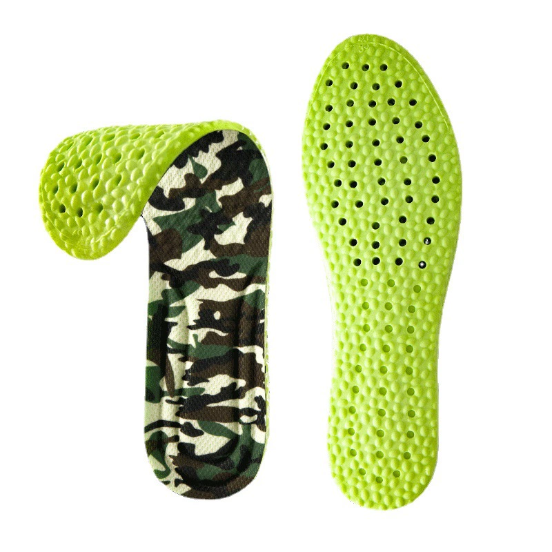 Men's summer camouflage polyurethane sports shock-absorbing breathable insoles, absorbs sweat and smell, wholesale