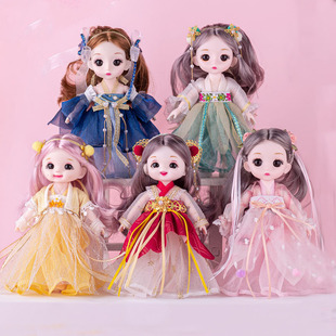 17cm Costume Girl Court Antique Doll Constant Trendy Confused Barbie Hanfu Princess Children's Day Children's Gift Wholesale