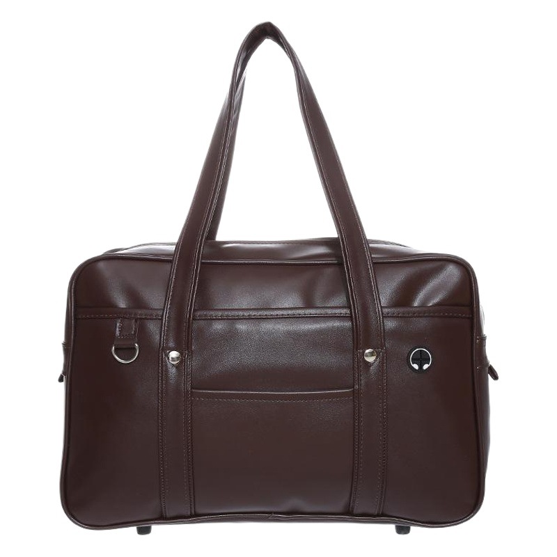 Bolsa de uniforme de PU, bolso grande estilo JK, material escolar, estilo japonés, para estudiantes de secundaria, unisex, bandolera, maletín
