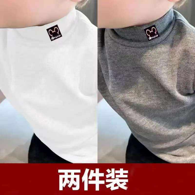儿童T恤长袖德绒上衣秋冬2025新款中大童ins风可爱印花童装打底衫|undefined