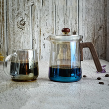 胡桃木咖啡分享壺家用手沖咖啡壺耐熱玻璃咖啡具咖啡濾杯定制logo