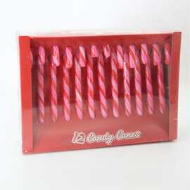 圣诞节糖果创意拐杖12支礼盒装棒棒糖儿童高颜值小零食糖果出口