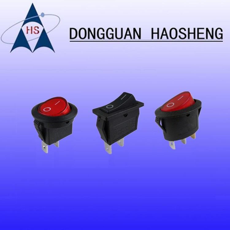 【当天发货】供KCD11船型开关 电源带灯船型铜脚圆形方形翘板开