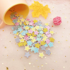 ナナの現物のかわいい小さいサイズの刺繍の星の布は竜を貼って手帳を包みます。