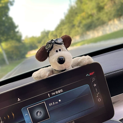 Central Control Screen Car Doll — Car ornaments - flying-mirror-dog-lying-screen-ornament