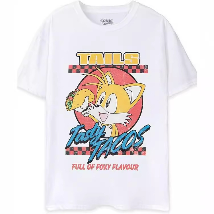 Sonic Hedgehog Men's T-Shirt | Adult White Short Sleeve T-Shirt