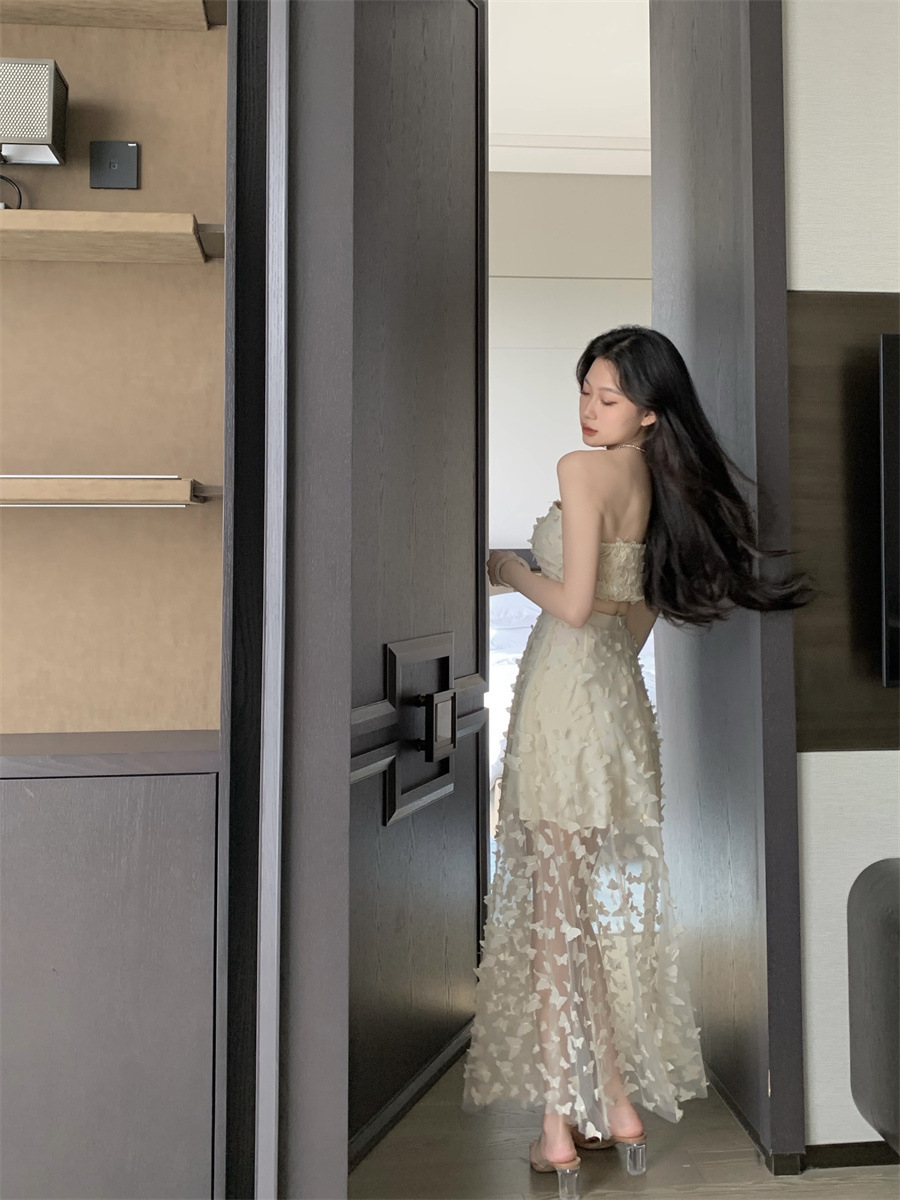 F6413 830K VÁY ĐẦM LIỀN THÂN NỮ SHETDT LƯỚI MỎNG CẢ BỘ 2 MÓN THỜI TRANG NỮ G03 SẢN PHẨM MỚI