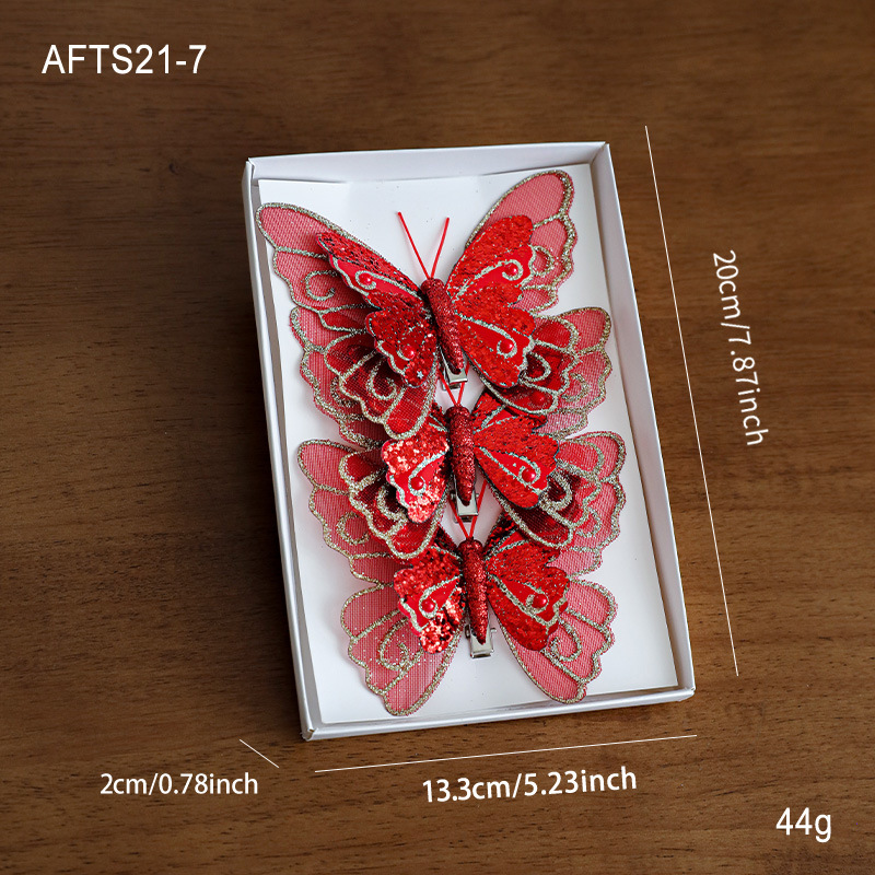 Mariposa roja / 3 paquetes