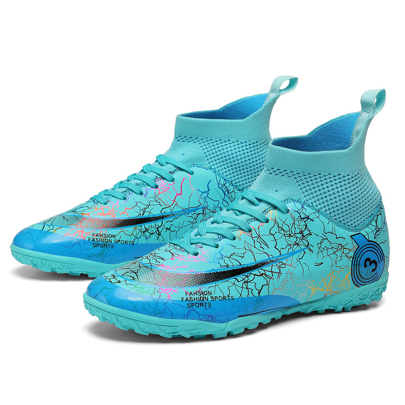 Scarpe da calcio alte transfrontaliere di grandi dimensioni 47 48AG unghie lunghe TF unghie rotte scarpe da ginnastica per piedi in pelle per allenamento in erba artificiale per adulti_voghion.com