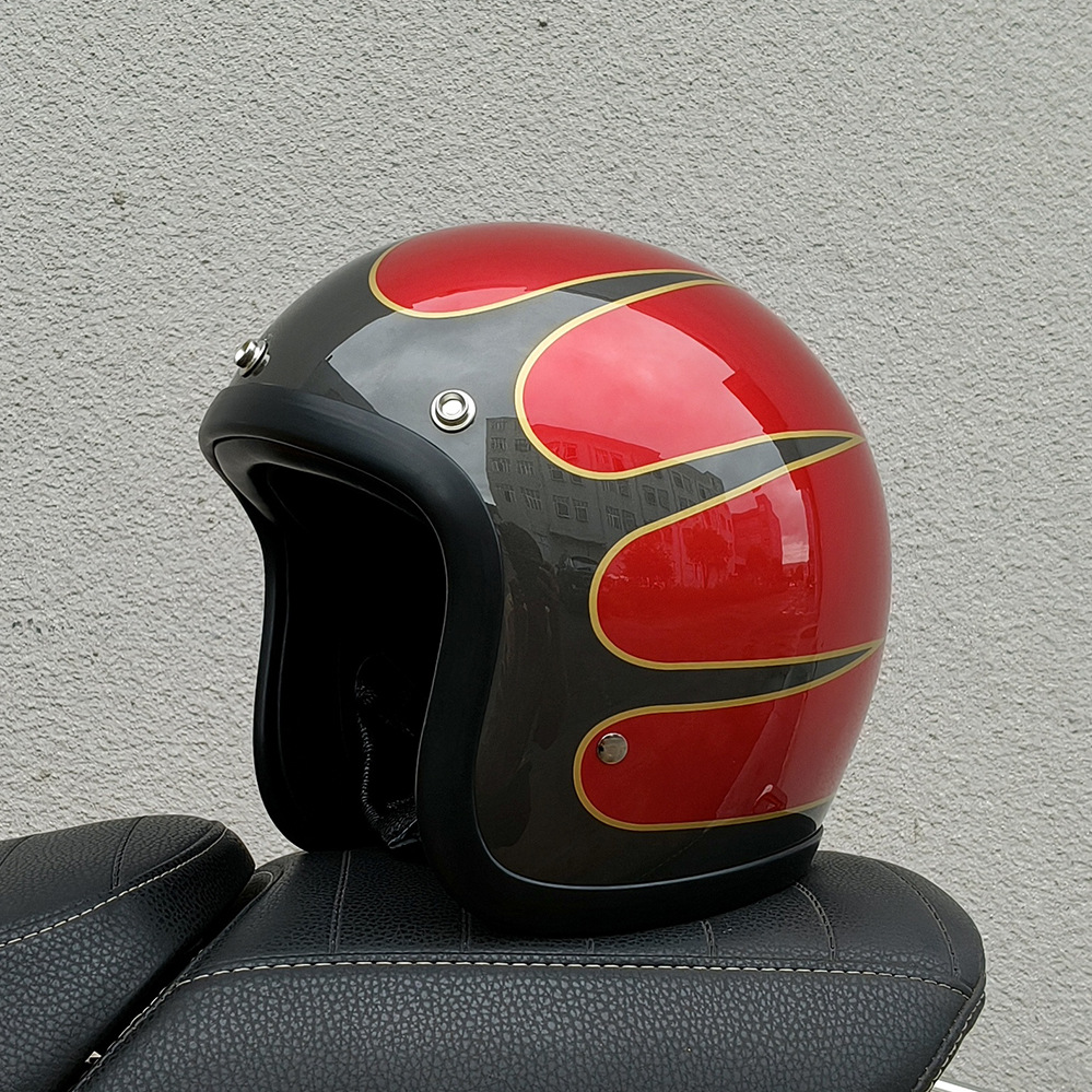 Motosiklet kaskı (dəbilqə) — Motuoche Fiberglass Motorcycle Helmet - yellow-flower-xxxxl
