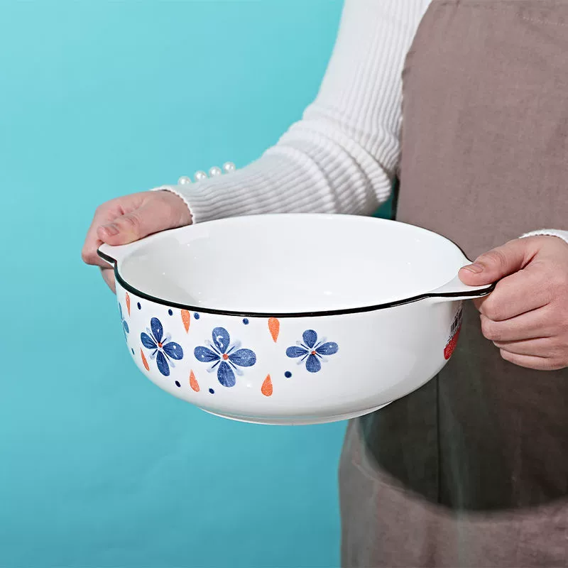 Большая керамическая суповая миска для дома, посуда