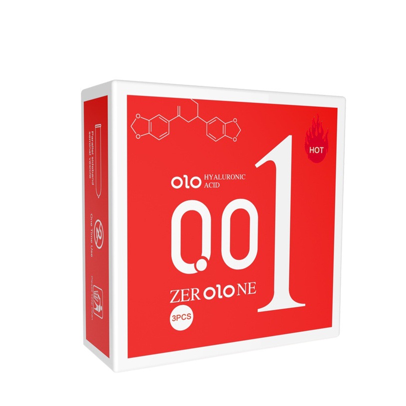 Olo Full Series Male Hyaluronic Acid Condoms Ultra-Thin 001 Female 3-Pack Hotel Adult Products Sex Toys