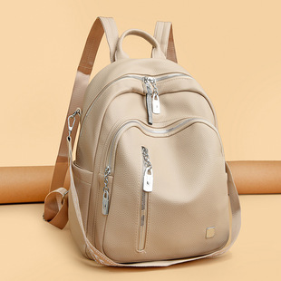 Genuine Leather Backpack 2025 New Fashion Korean Style Large Capacity Travel Versatile Soft Leather Waterproof Women's Backpack Wholesale