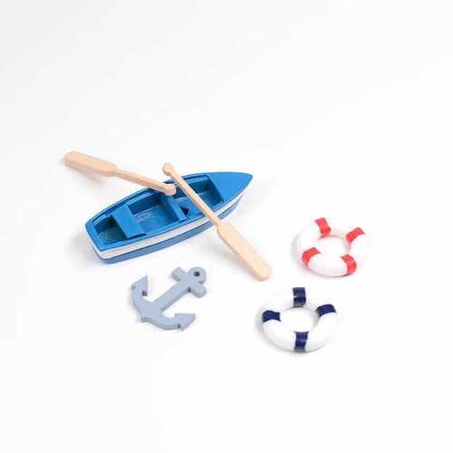 浆小船船瞄海洋瓶 海景造景摆件 DIY组装摆件配件素材