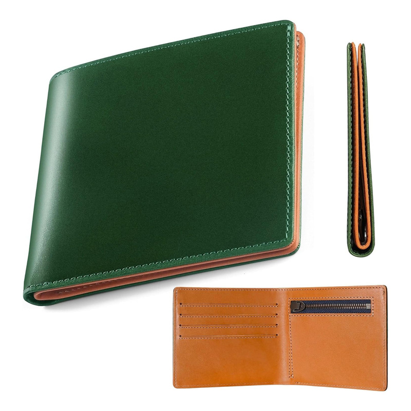 Bi-Fold Genuine Leather Wallet Ultra-Thin Men's Wallet Zipper Coin Storage Amazon Short High-End Japanese Wallet
