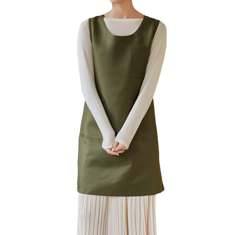 Delantal de tela impermeable de poliéster engrosado para el hogar de estilo japonés coreano floral transfronterizo amazon comercio exterior nuevo