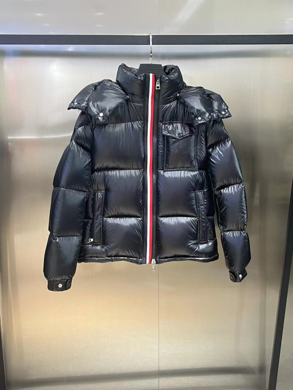 欧美风三色织带羽绒服高品质白鹅绒加厚连帽羽绒外套男女NFC版本|undefined