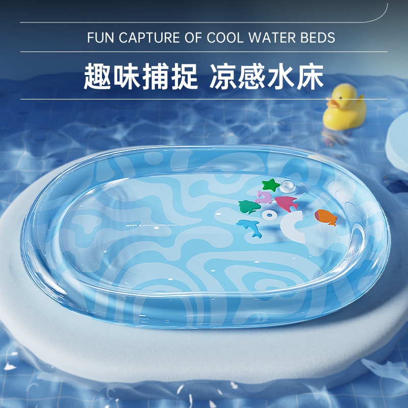 Cama de agua para mascotas, caseta de perro, almohadilla de agua, cama de agua de enfriamiento de verano con accesorios, nido de hielo, almohadilla de hielo inflable para perros