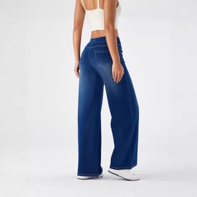 Jeans de Mujer de Pierna Ancha en Denim de Algodón, Corte Relajado image 4