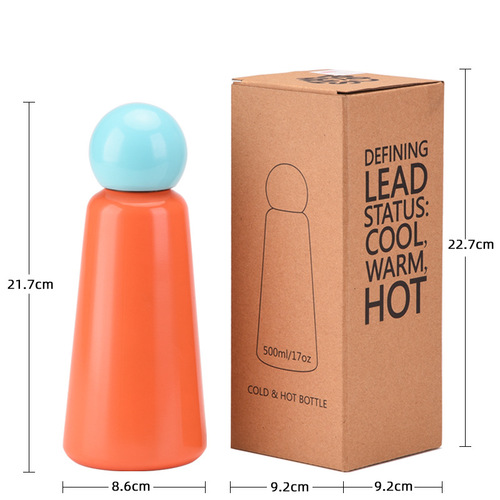 INS cute 304 stainless steel insulated cup LUND hot and cold creative outdoor double-layer water cup for male and female students