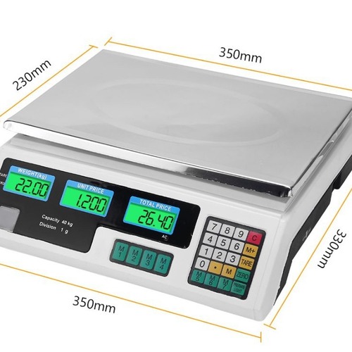 Cross-border English 40kg priced scale commercial fruit electronic scale electronic priced scale electronic platform scale electronic kitchen scale