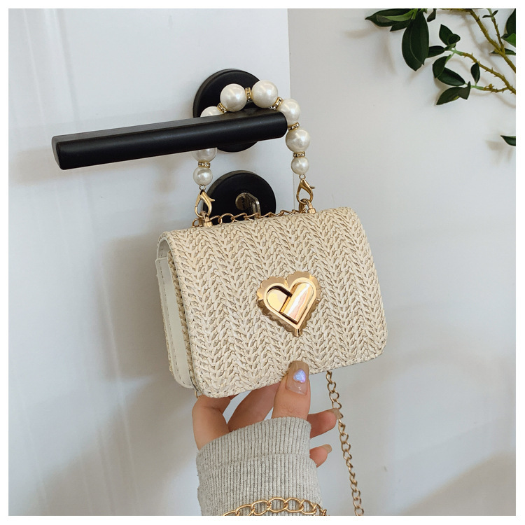 112g Weight Sewing Thread Fashion Element Lock clasp Closure Type Single Shoulder Strap Strap Type Straw Bag Bags Type Casual Occasion Straw Material Solid Color Pattern Spring&Summer Season Women's Gender Vacation Style Square Shape Women's Straw Solid Color Vacation Sewing Thread Square Lock Clasp Straw Bag 20