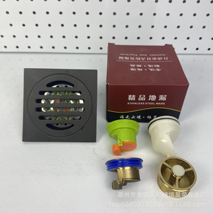 Gun gray floor drain deodorant stainless steel large displacement toilet bathroom shower room washing machine sewer insect odor