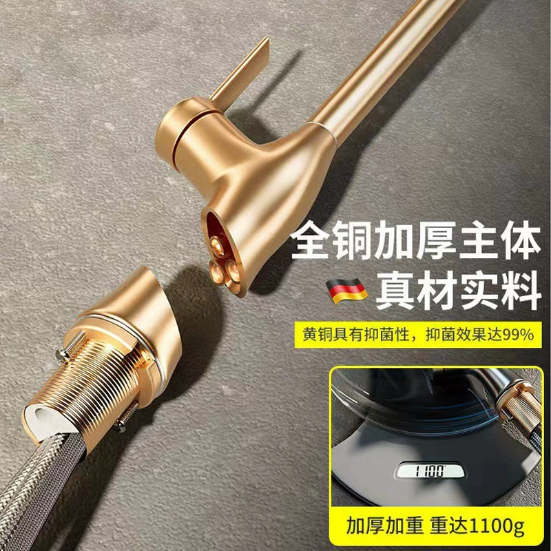 Gray Gray Kitchen Pumping Water Large Cooling All Copper Full Copper Show Washing Basin Laundry Laundry Furniture Furnishing Large