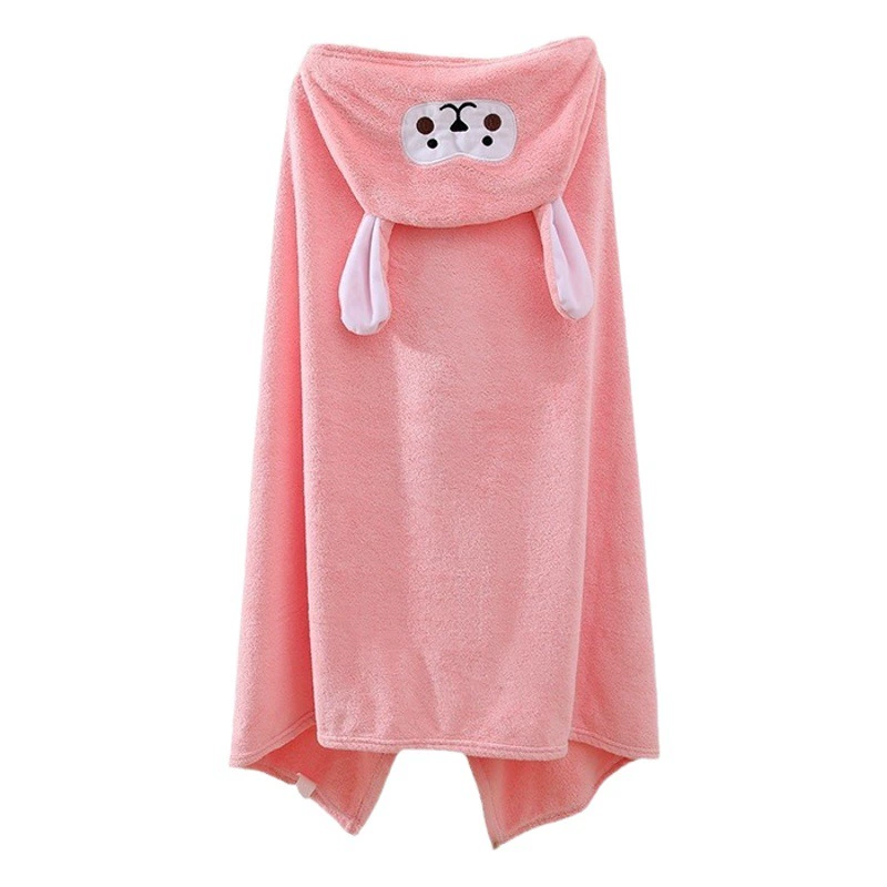 Коралловые флис дети с капюшоном банное полотенце фабрика оптом в наличии толстый впитывающий ворс милый мультфильм плащ банное полотенце