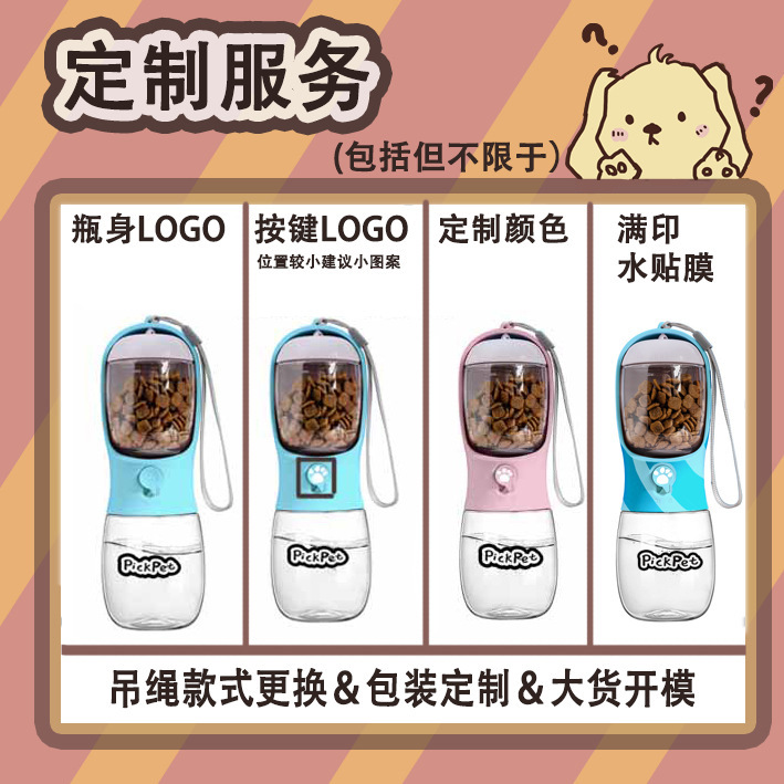 Botella portátil para mascotas gatos y perros taza de agua resistente a altas temperaturas para viajes al aire libre