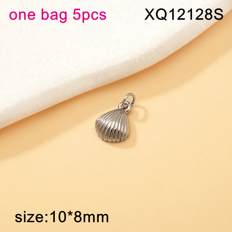 Accesorios de joyería de acero de titanio Serie de vida marina Concha Concha Estrella de mar Tortuga Collar de bricolaje Accesorios de pulsera colgante