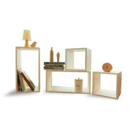 松木书柜创意格子书架 自由组合幼儿画报柜玩具柜储物柜实木