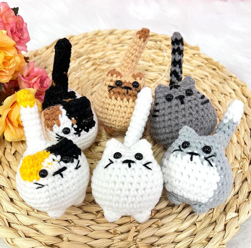 クロスボーダー新品Handmade Mini Crochet Cute Kittenミニかぎ針かわいい子猫|undefined