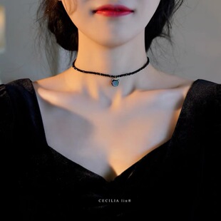 Necklace, choker, chain for key bag , 14 carat, light luxury style
