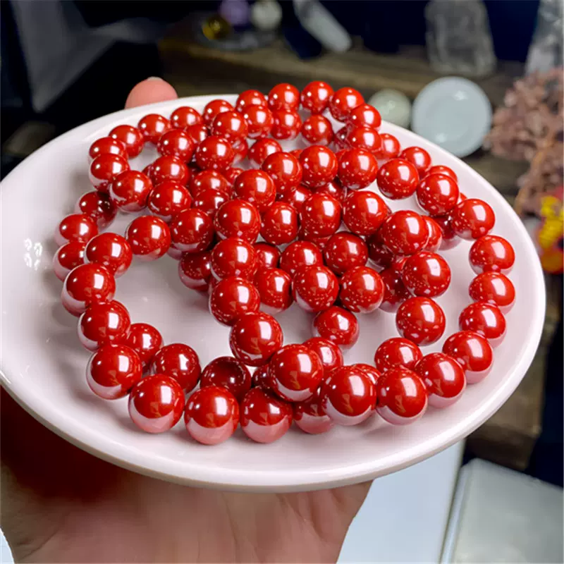 天然保真高纯度朱砂手串男女款2025蛇年本命年手链护身符礼物佛珠