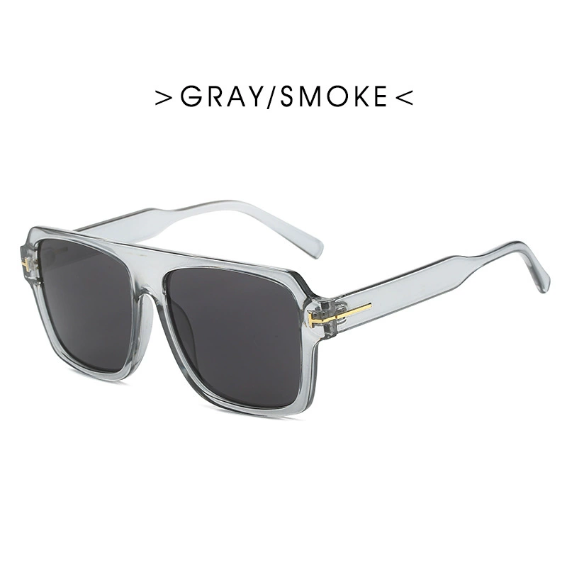 Pilot Sunglasses Men, Large Square Frame, T-shaped Temple, UV Protection