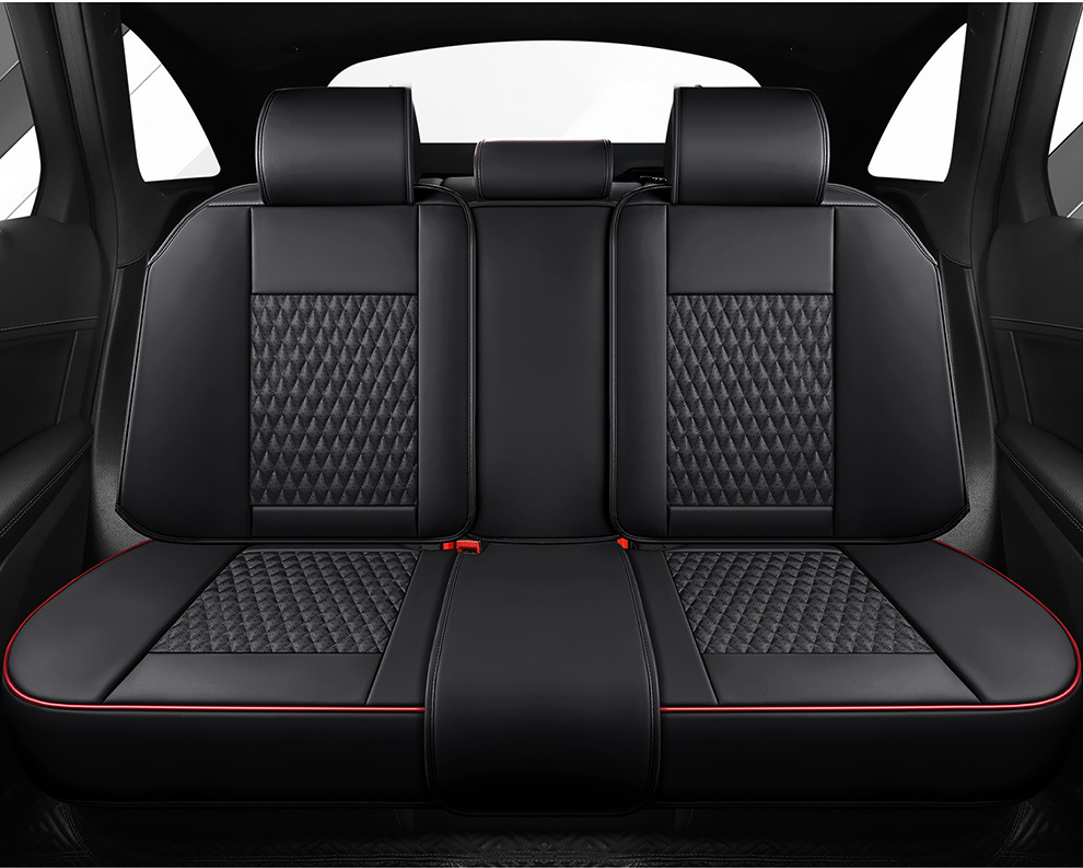 Cross-Border Export Full Leather 3D Car Seat Cushion All-Inclusive Four-Season Universal Solid Waist Perforated Car Seat Cover Car Seat Cushion