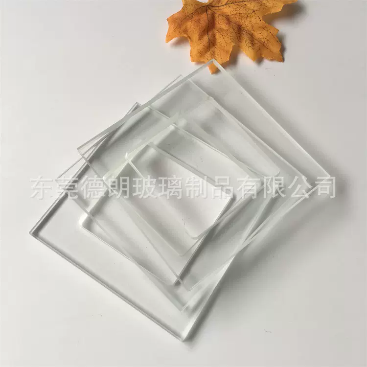 精雕深加工定 制3mm5mm正方形透明 超白钢化玻璃 白片玻璃