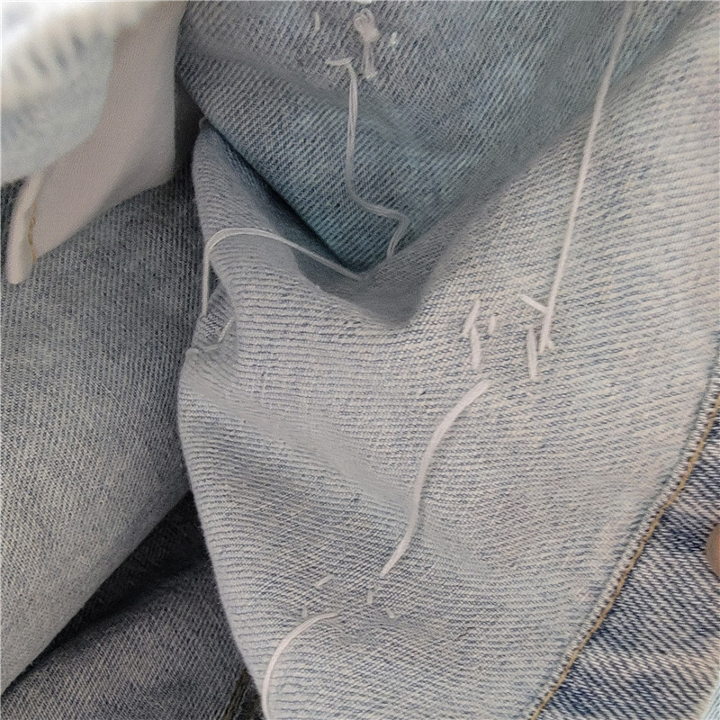 Pantalones Cortos de Mezclilla con Pedrería y Cuentas de Mezclilla con Pierna Ancha para Verano