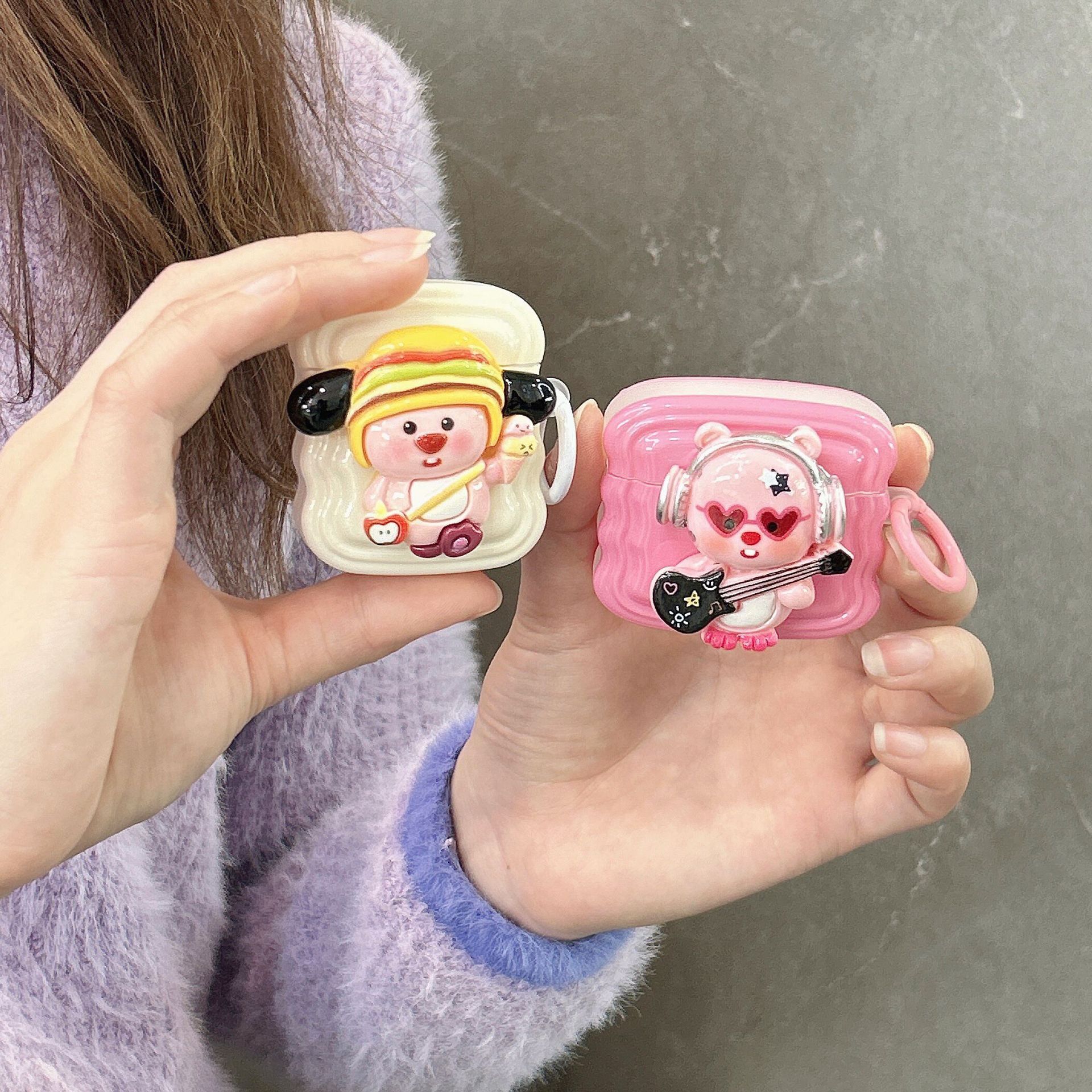 Three-dimensional cute Ruby applicable airpods3 protective case pro2 wireless Bluetooth headset case 1/2 generation cartoon female_voghion.com