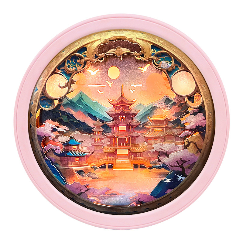 国潮风纸雕灯定制全国城市景区旅游文创纪念品创意礼物纸雕冰箱贴|undefined
