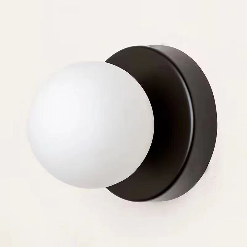 lámpara de pared esférica de vidrio medieval moderna minimalista lámpara de pared de fondo de dormitorio escalera nórdica minimalista pasillo lámpara de pasillo