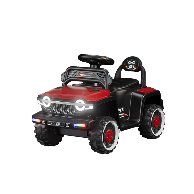 Niños eléctricos todoterreno controlado remoto cochecito de cuatro ruedas para niños, niños y niñas 1 - 3 - 6 anti-volqueo