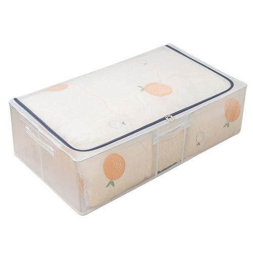 Under the bed storage box ultra-flat household clothes quilt storage box basket flat transparent low bed storage box artifact