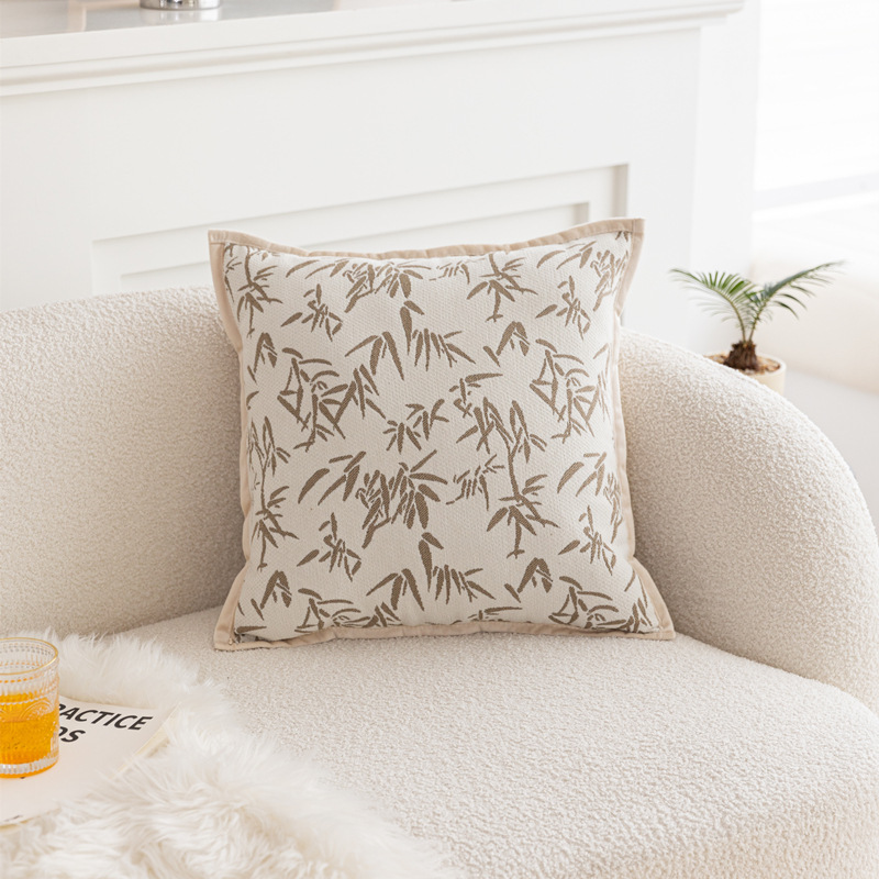 Crema de alto nivel retro viento nudo abrazo funda de almohada sofá cama cama marrón almohada de cintura cojín núcleo ventana flotante
