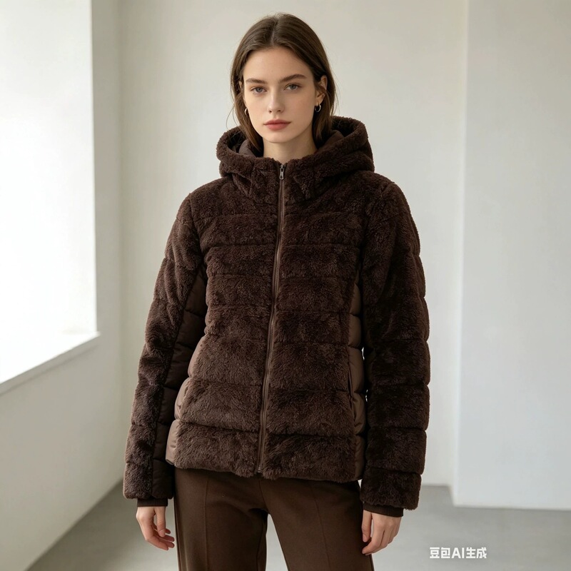 Women's Slim-Fit Hooded down Cotton Jacket, 2026 New Winter Warm Cotton Coat, Trendy down Cotton Outerwear Women's Slim-Fit Hooded down Cotton Jacket, 2026 New Winter Warm Cotton Coat, Trendy down Cotton Outerwear