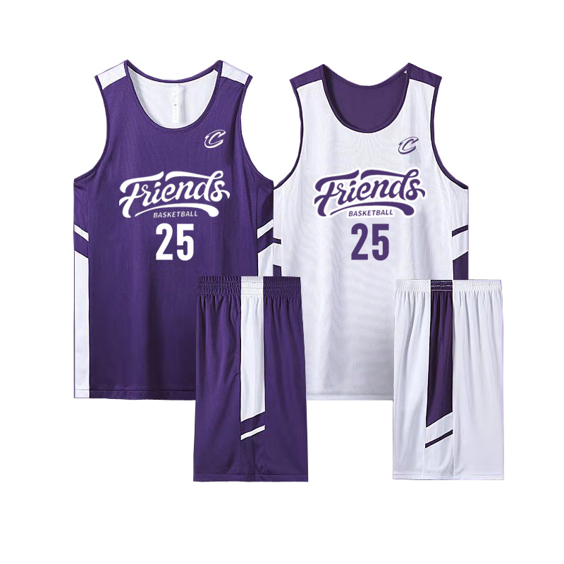 Double-sided basketball uniform suit male and female student competition printing team uniform basketball shirt vest printing double-sided jersey