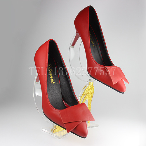 High-heeled shoe display rack acrylic women's shoe store rack display rack high-low rack shoes display rack shoe holder plastic