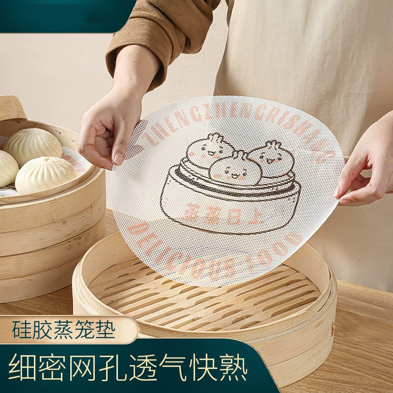 Мультяшный силиконовый паровой клеточный тканый пищевой термостойкий антипригарный коврик