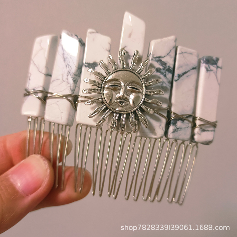 화이트 소나무 실버 라인 실버 머리 빗 실버 웃는 얼굴